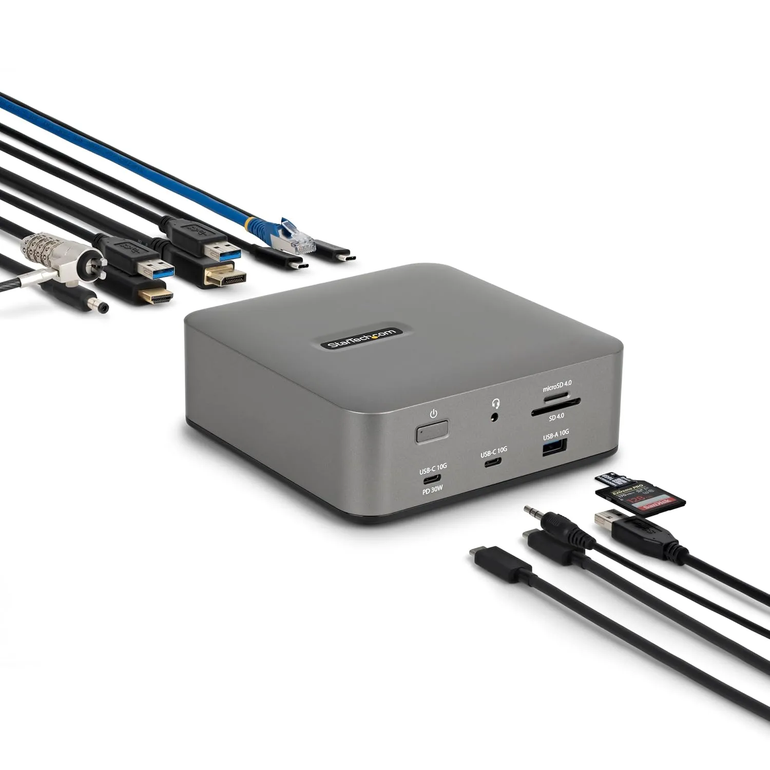 StarTech.com Thunderbolt 5 Docking Station, DP/HDMI, Triple Monitor Dock up to 4K 144Hz or Dual 8K 60Hz, 5X USB Ports, 140W Laptop Charging