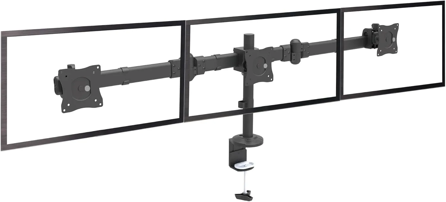 StarTech.com Desk Mount Triple Monitor Arm - Ergonomic VESA 3 Monitor Mount up to 27" (ARMTRIO)