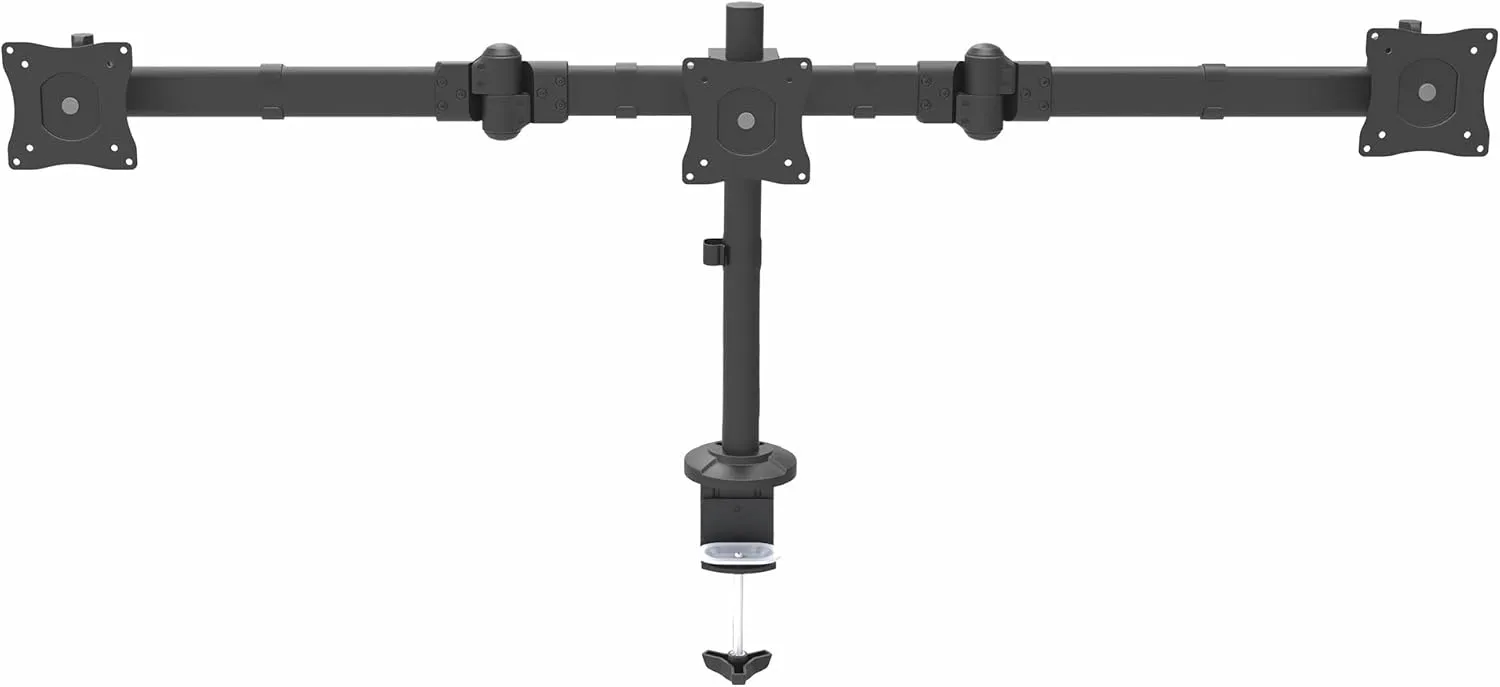 StarTech.com Desk Mount Triple Monitor Arm - Ergonomic VESA 3 Monitor Mount up to 27" (ARMTRIO)