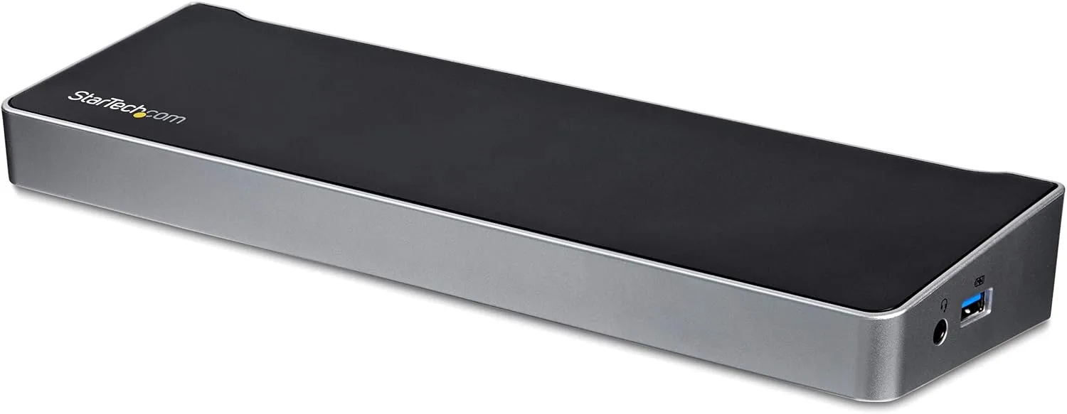 StarTech.com Triple Monitor USB 3.0 Docking Station, 2x 4K DisplayPort & HDMI, USB Type A Universal Laptop Dock, Windows/Mac