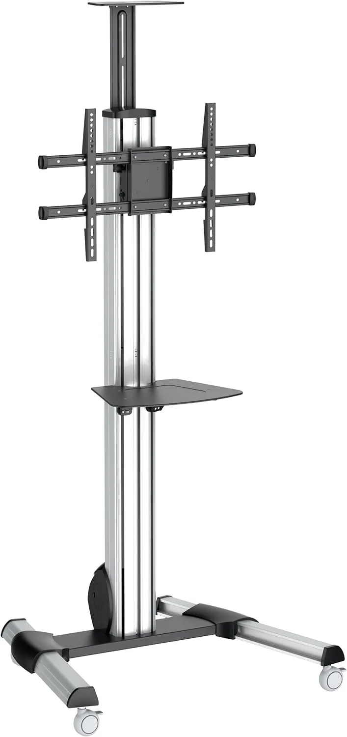 StarTech.com Heavy Duty Rolling Portable TV Cart with Wheels - 32 to 75 inch