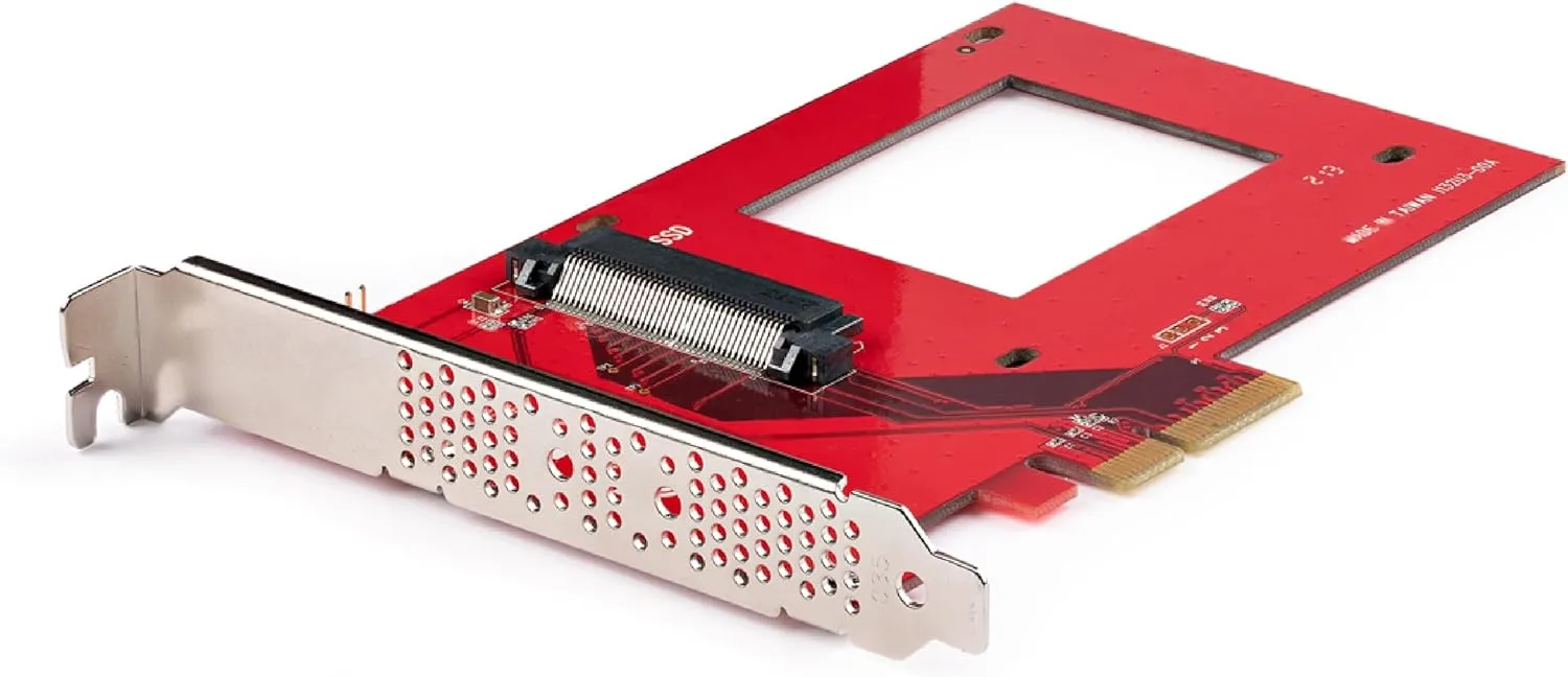 StarTech.com U.3 to PCIe Adapter Card - PCIe 4.0 x4 Adapter for 2.5" U.3 NVMe SSDs - SFF-TA-1001 PCI Express Add-in Card
