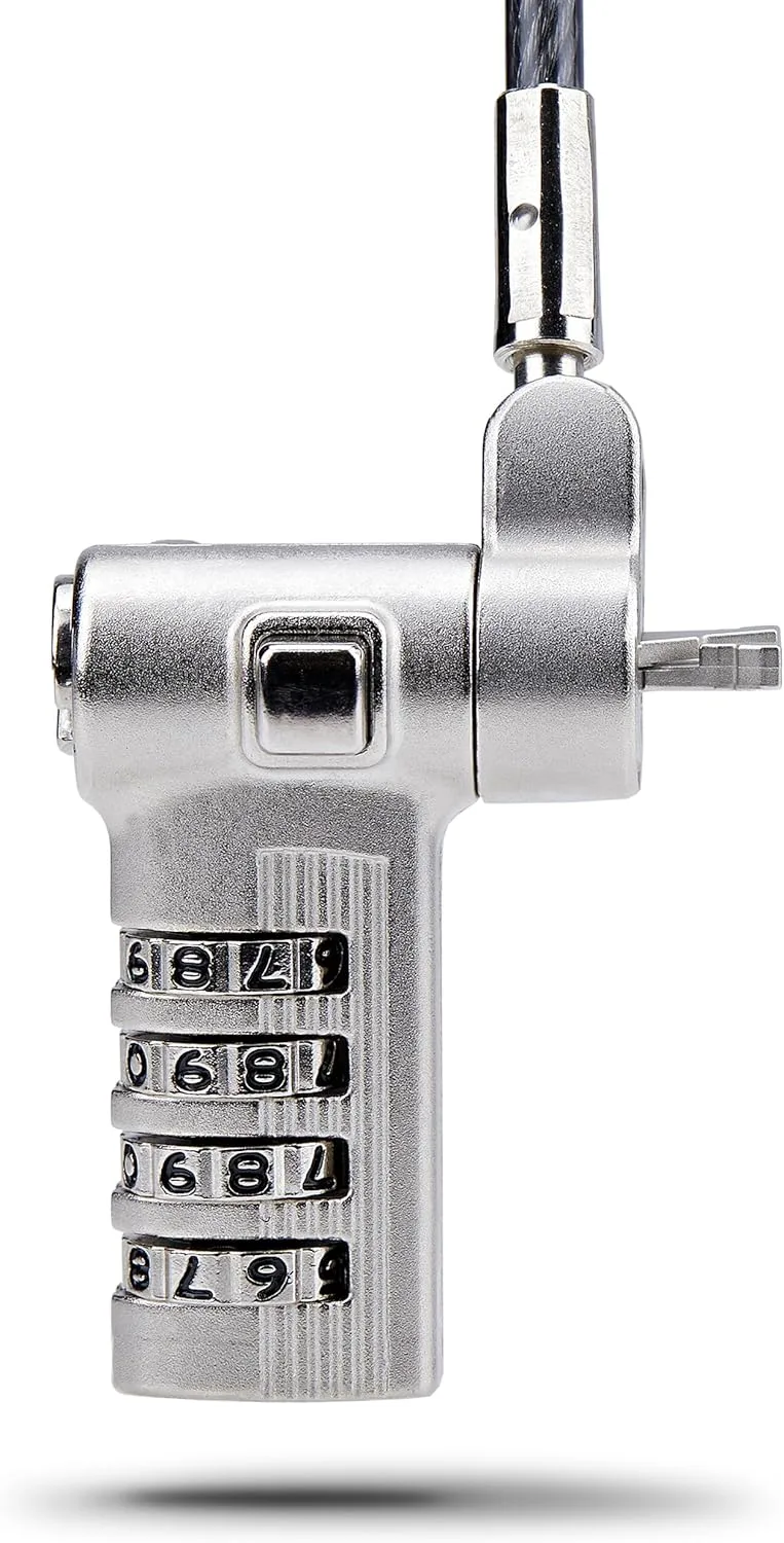 StarTech.com Universal 3-in-1 Laptop Lock 6.6ft (2m) Security Cable
