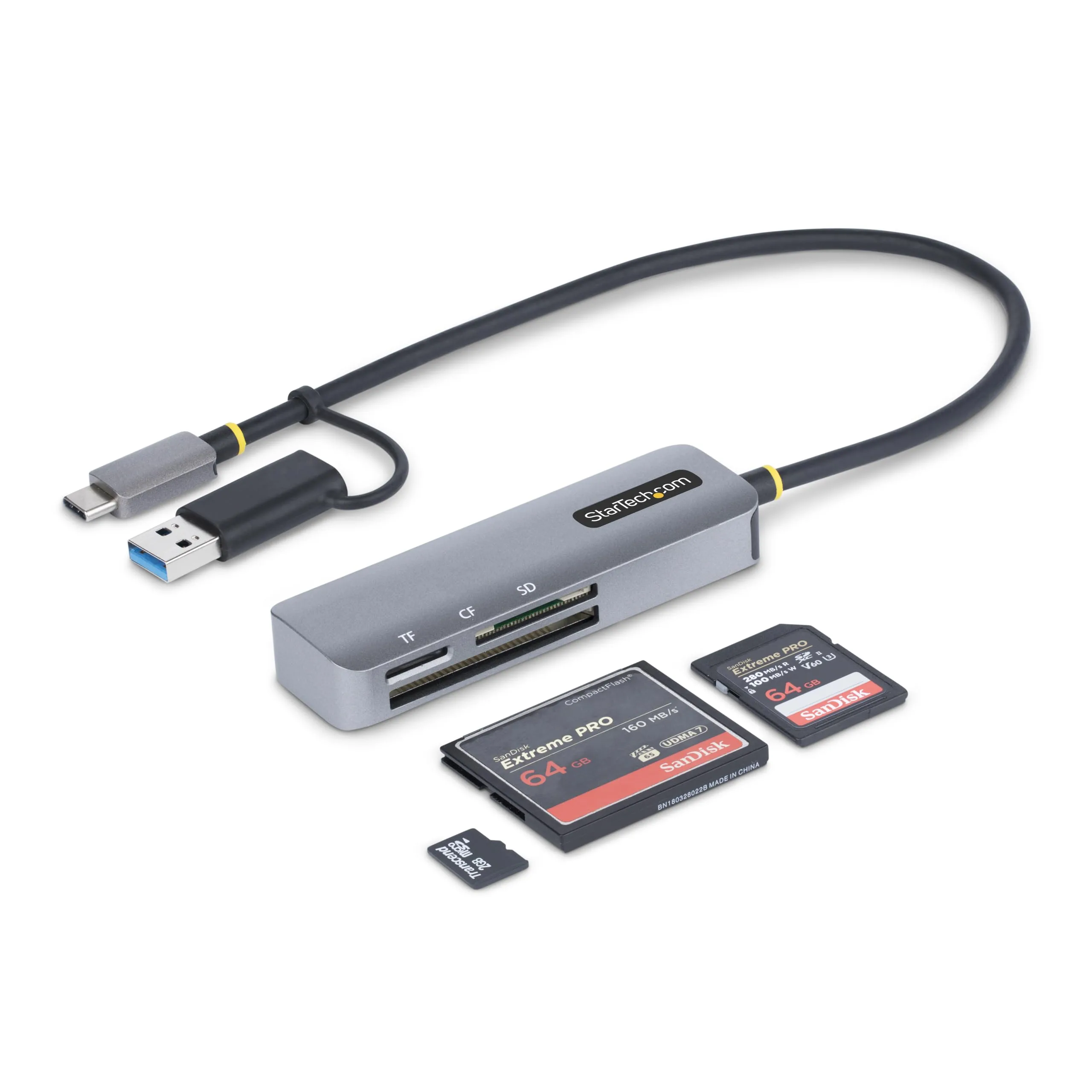 StarTech.com USB 3.0 Multi-Media Memory Card Reader, SD/microSD/CompactFlash