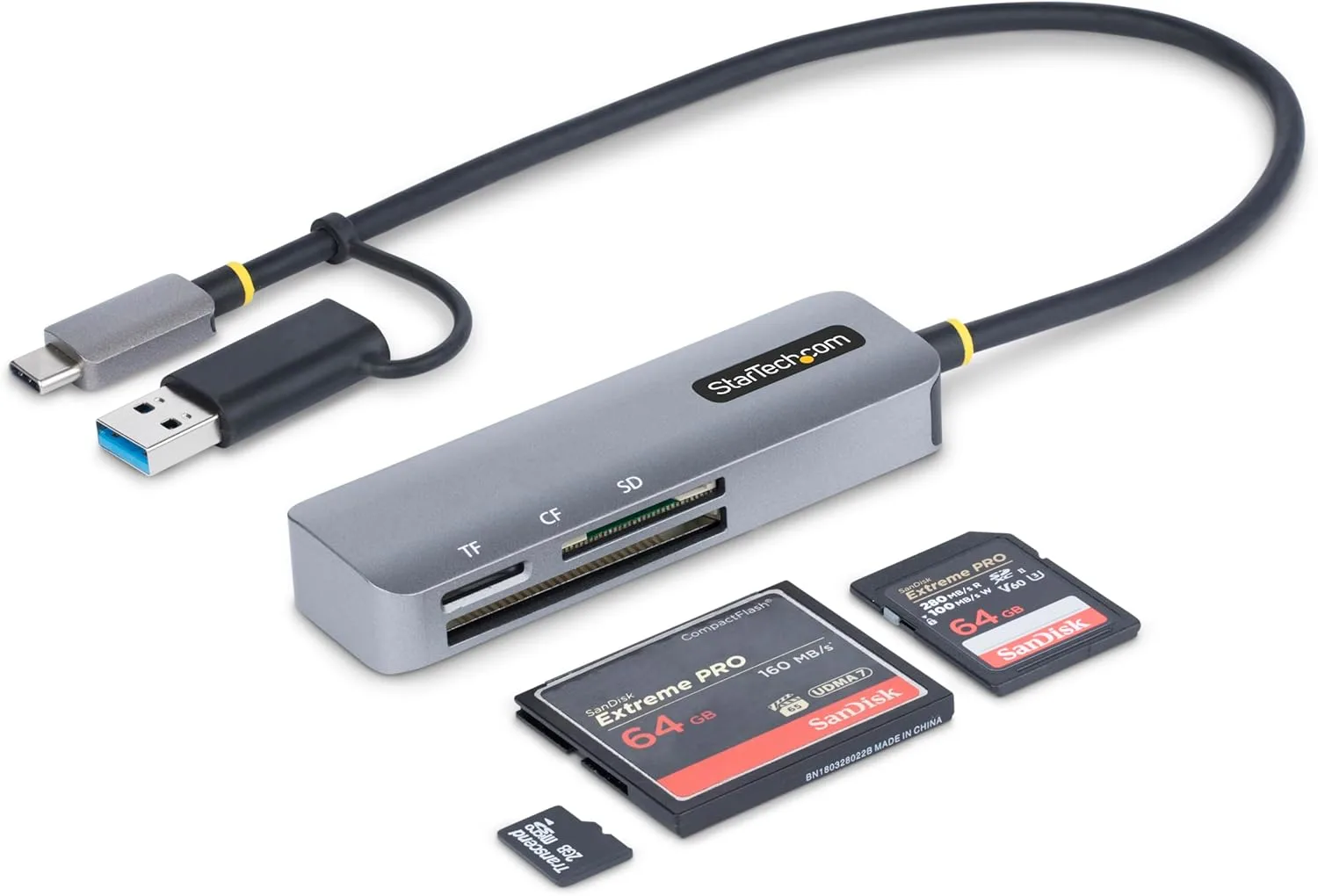 StarTech.com USB 3.0 Multi-Media Memory Card Reader, SD/microSD/CompactFlash