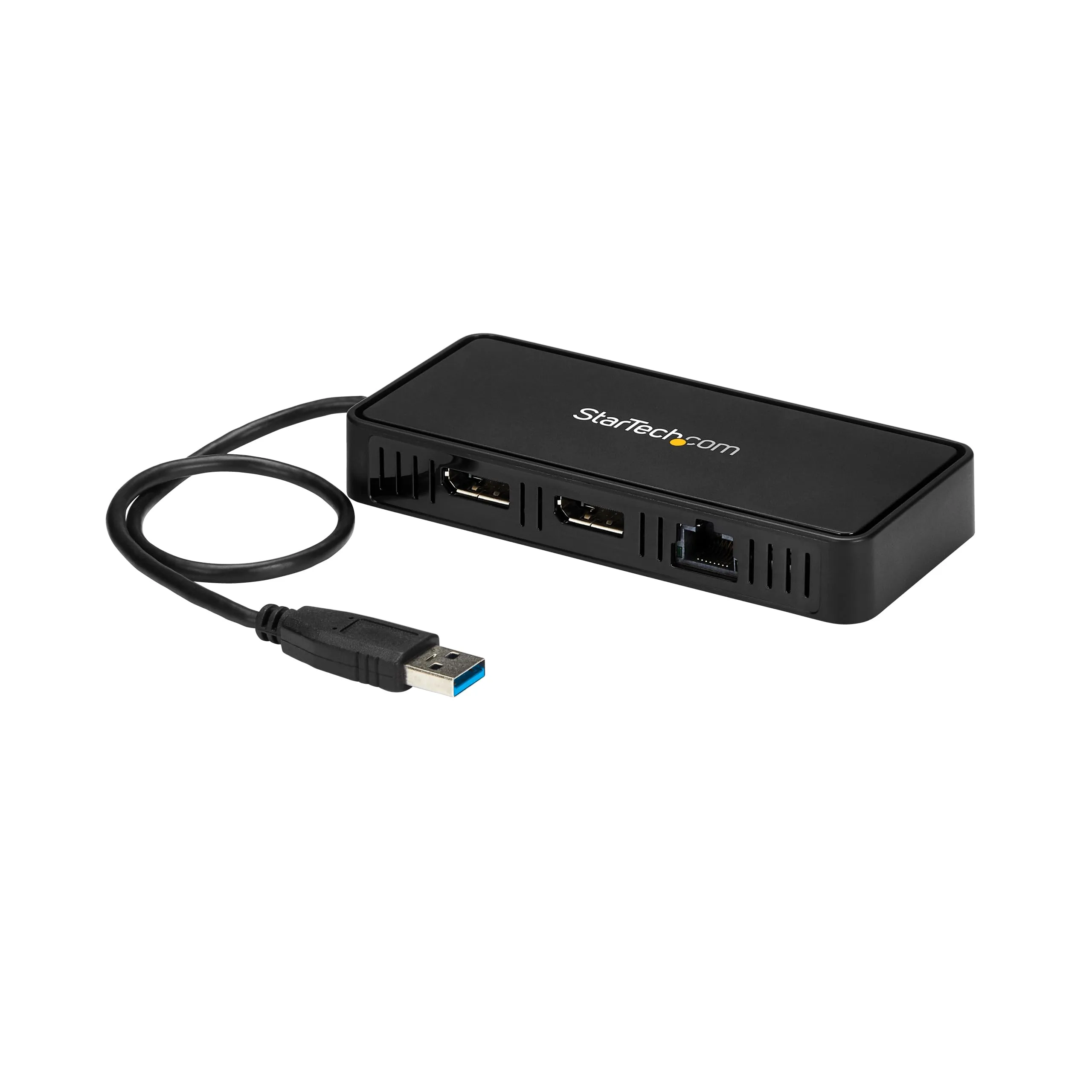 StarTech.com USB 3.0 Mini Dock - Dual Monitor USB-A Docking Station with DisplayPort 4K 60Hz Video & Gigabit Ethernet
