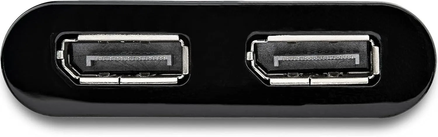 StarTech.com USB 3.0 to Dual DisplayPort Adapter 4K 60Hz (USB32DP24K60) & .com USB-C to USB Adapter - 6in