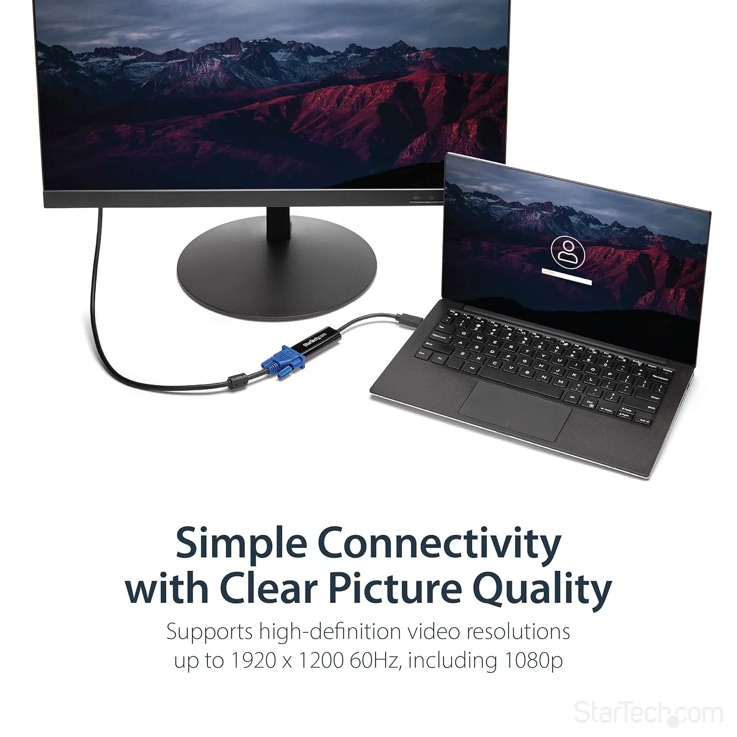 StarTech.com USB 3.0 to VGA Adapter, USB to VGA Monitor Converter for Windows, Slim