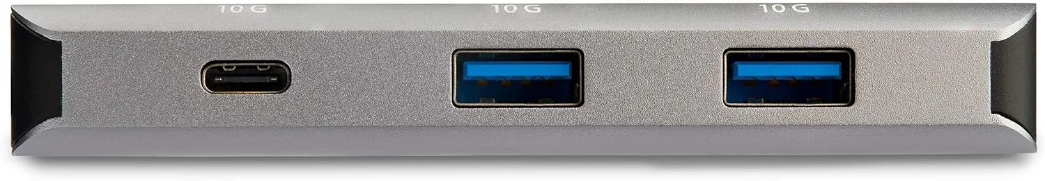 StarTech.com 3 Port USB C Hub with Gigabit Ethernet RJ45 GbE Port - 2X USB