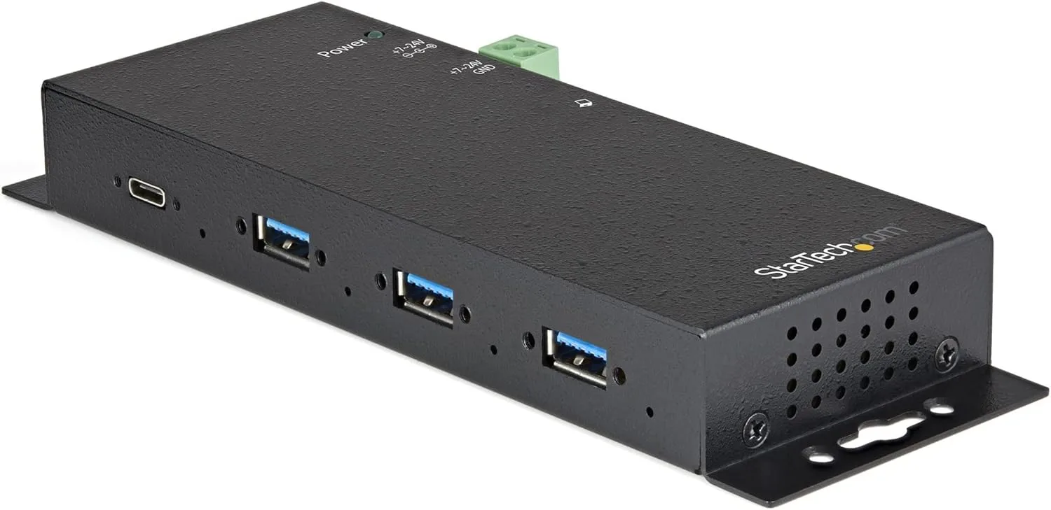 StarTech.com 4-Port USB C Hub 10Gbps - Metal Industrial USB Type-C Hub w/ 3xUSB-A & 1xUSB-C
