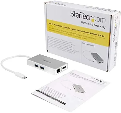 StarTech USB-C Multiport Adapter – 4K HDMI Docking Station, 60W PD, GbE