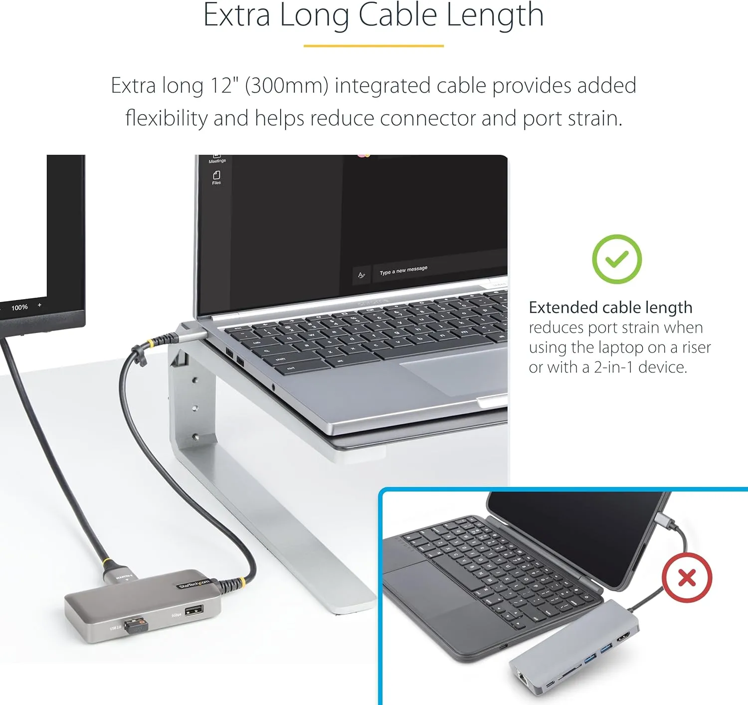 StarTech.com USB-C Docking Station for MacBook Pro M1 M2 M3 M4 and Windows, 4K 60Hz HDMI Video, HDR10 - Laptop Charging, GbE