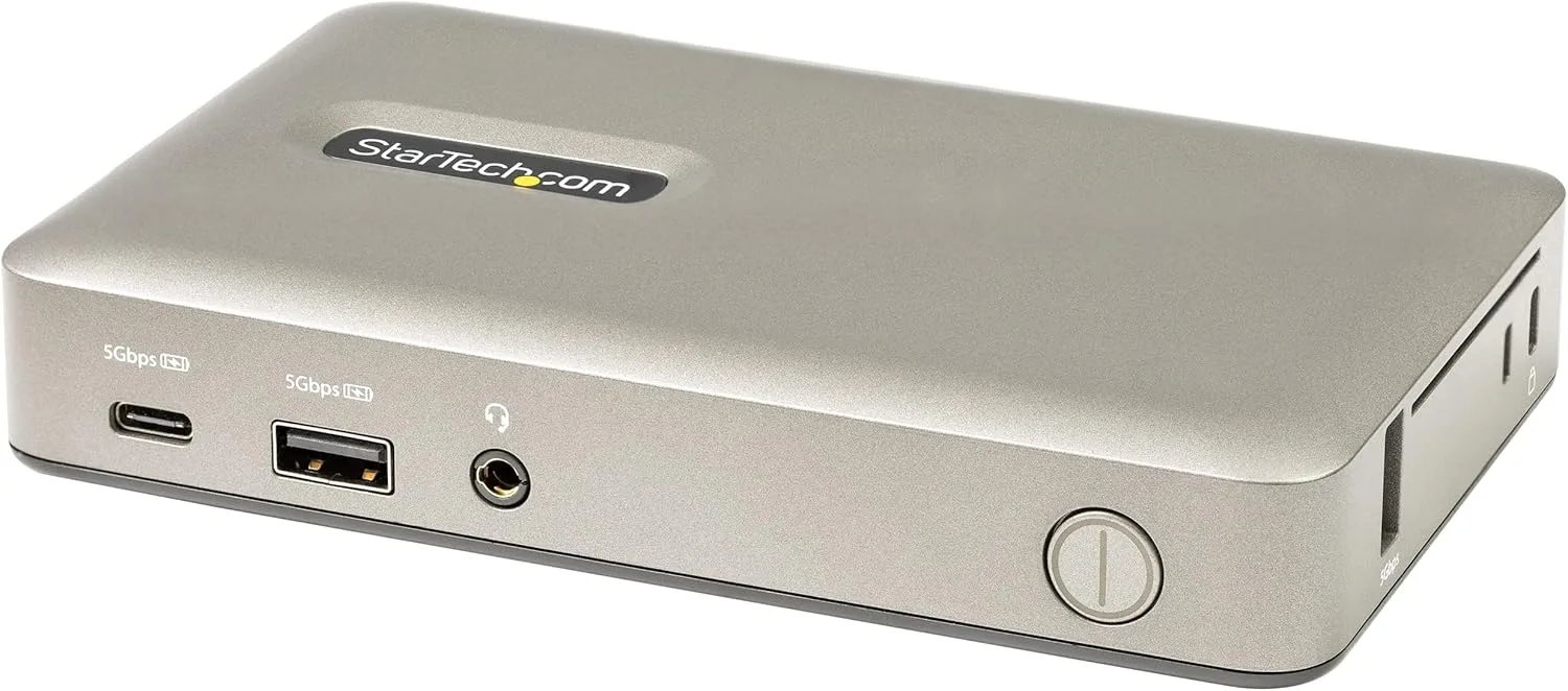 StarTech.com USB C Dock - USB-C to DisplayPort 4K 30Hz or VGA - 65W USB Power Delivery Charging - 4-Port USB 3.1 Gen 1 Hub