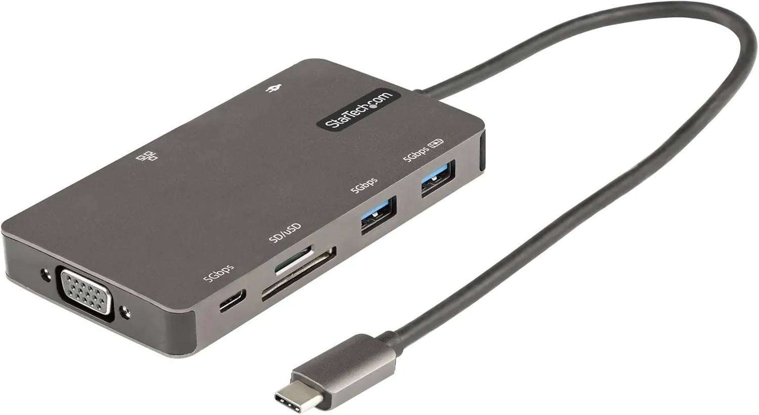 StarTech.com USB C Multiport Adapter - HDMI 4K 30Hz or VGA Travel Dock - 5Gbps USB 3.0 Hub (USB A / USB C Ports)