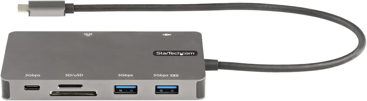 StarTech.com USB C Multiport Adapter - HDMI 4K 30Hz or VGA Travel Dock - 5Gbps USB 3.0 Hub (USB A / USB C Ports)