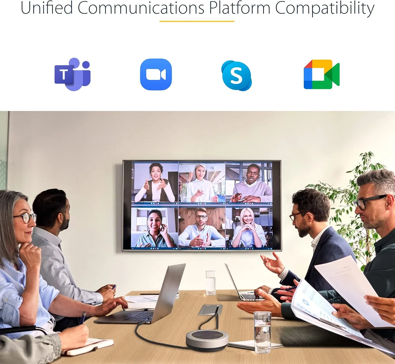 StarTech USB-C Speakerphone Docking Station - 4K HDMI, USB Hub, 100W PD