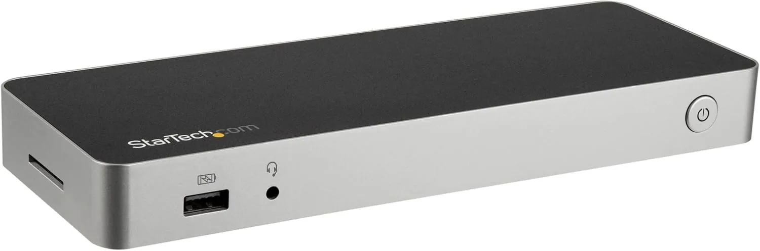 StarTech.com USB C Dock - Dual Monitor HDMI & DisplayPort 4K 30Hz - USB Type-C Laptop Docking Station 60W Power Delivery, SD