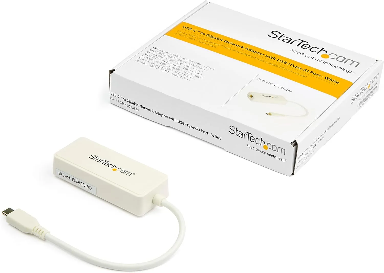 StarTech.com USB to Gigabit Ethernet Adapter with USB Port