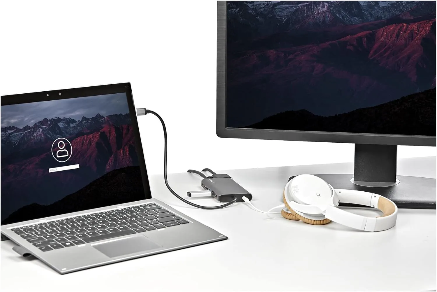 StarTech.com USB C Multiport Adapter - USB-C Mini Travel Dock w/ 4K HDMI or 1080p VGA - 3x USB 3.0 Hub, SD, GbE, Audio