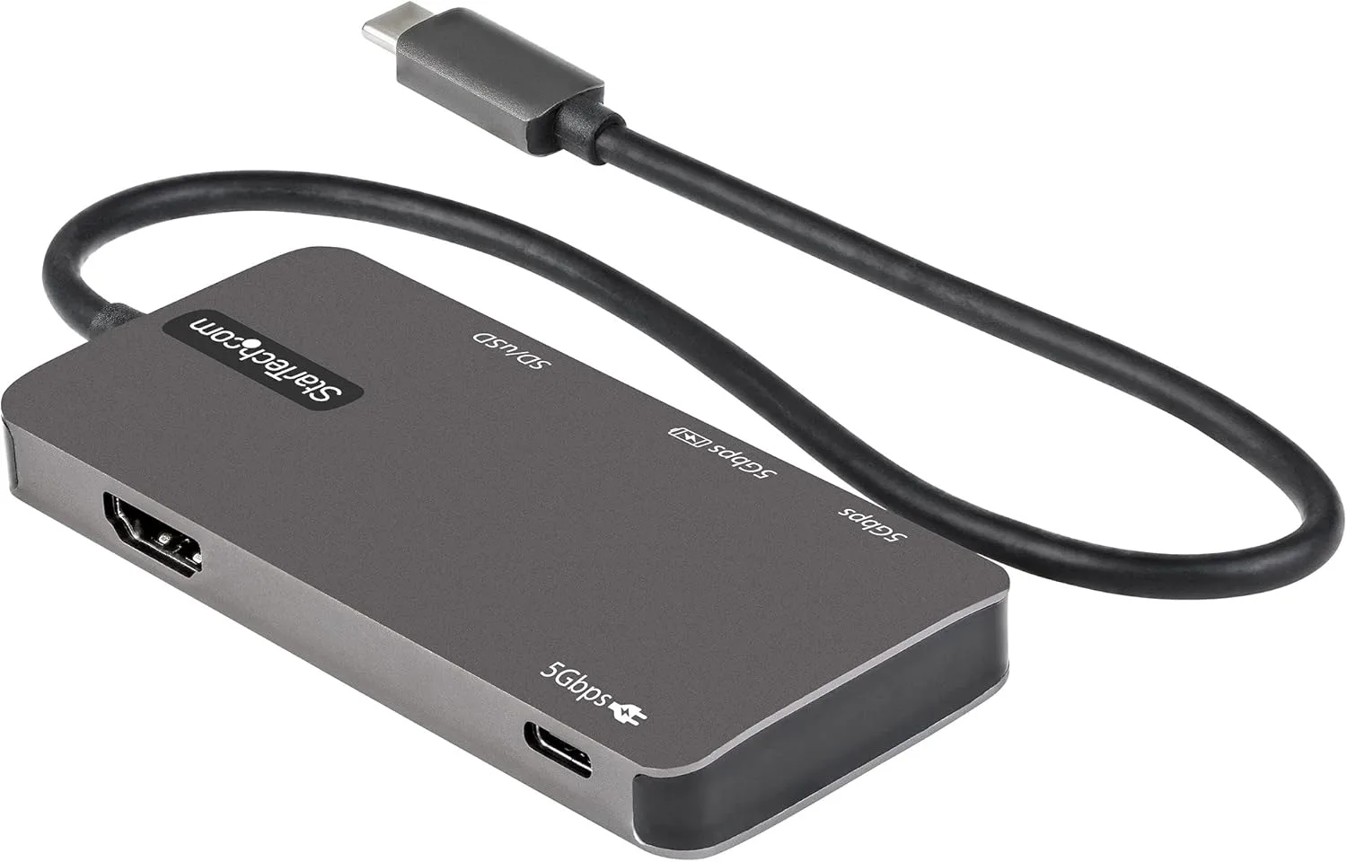 StarTech.com USB C Multiport Adapter - USB-C to 4K HDMI, 100W Power Delivery Pass-Through, SD/MicroSD Slot