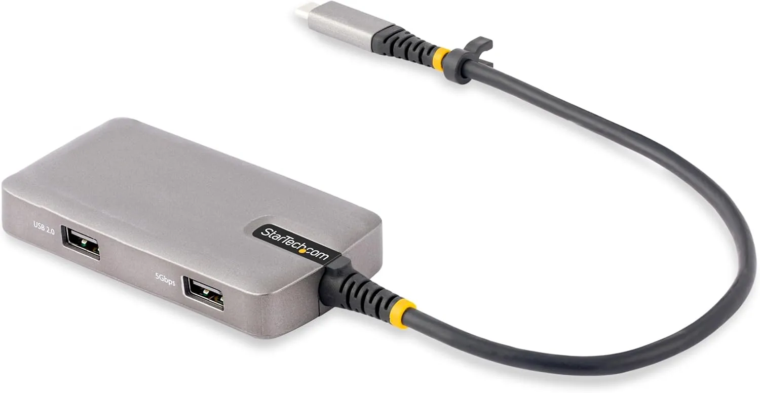 StarTech.com USB-C Multiport Adapter, 4K 60Hz HDMI withHDR, 3-Port USB Hub, 100W Power Delivery Pass-Through