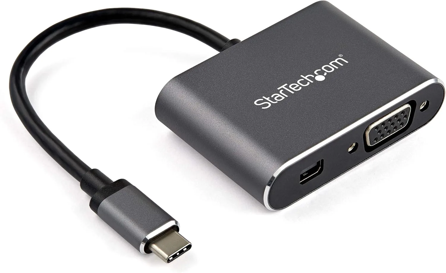 StarTech.com USB C Multiport Video Adapter - USB-C to 4K 60Hz Mini DisplayPort 1.2 or 1080p VGA Monitor Adapter