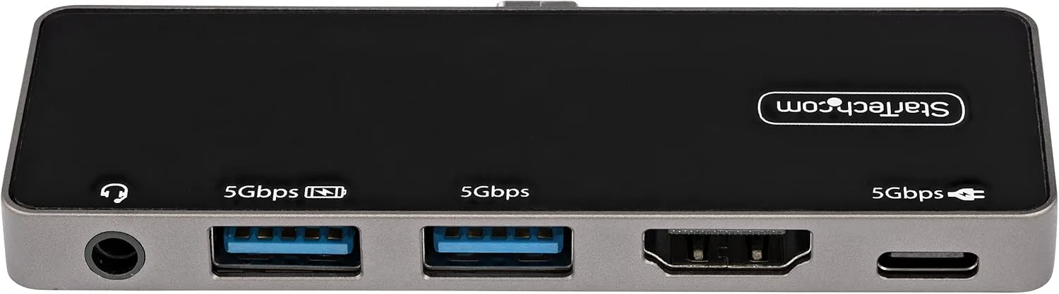 USB C Multiport Adapter - USB-C to 4K 60Hz HDMI 2.0, 100W Power Delivery Pass-Through Charging, 3-Port USB 3.0 Hub