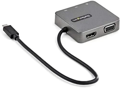 StarTech.com USB-C Multiport Adapter - USB 3.1 Gen 2 Type-C Mini Dock - USB-C to 4K HDMI or 1080p VGA Video