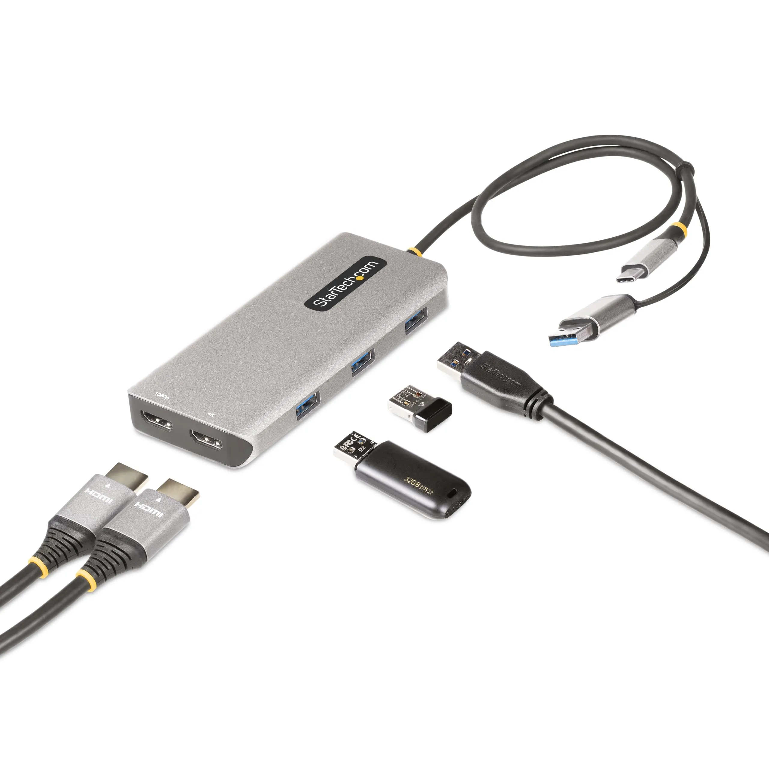 StarTech.com USB-C/USB-A Dual HDMI Multiport Adapter