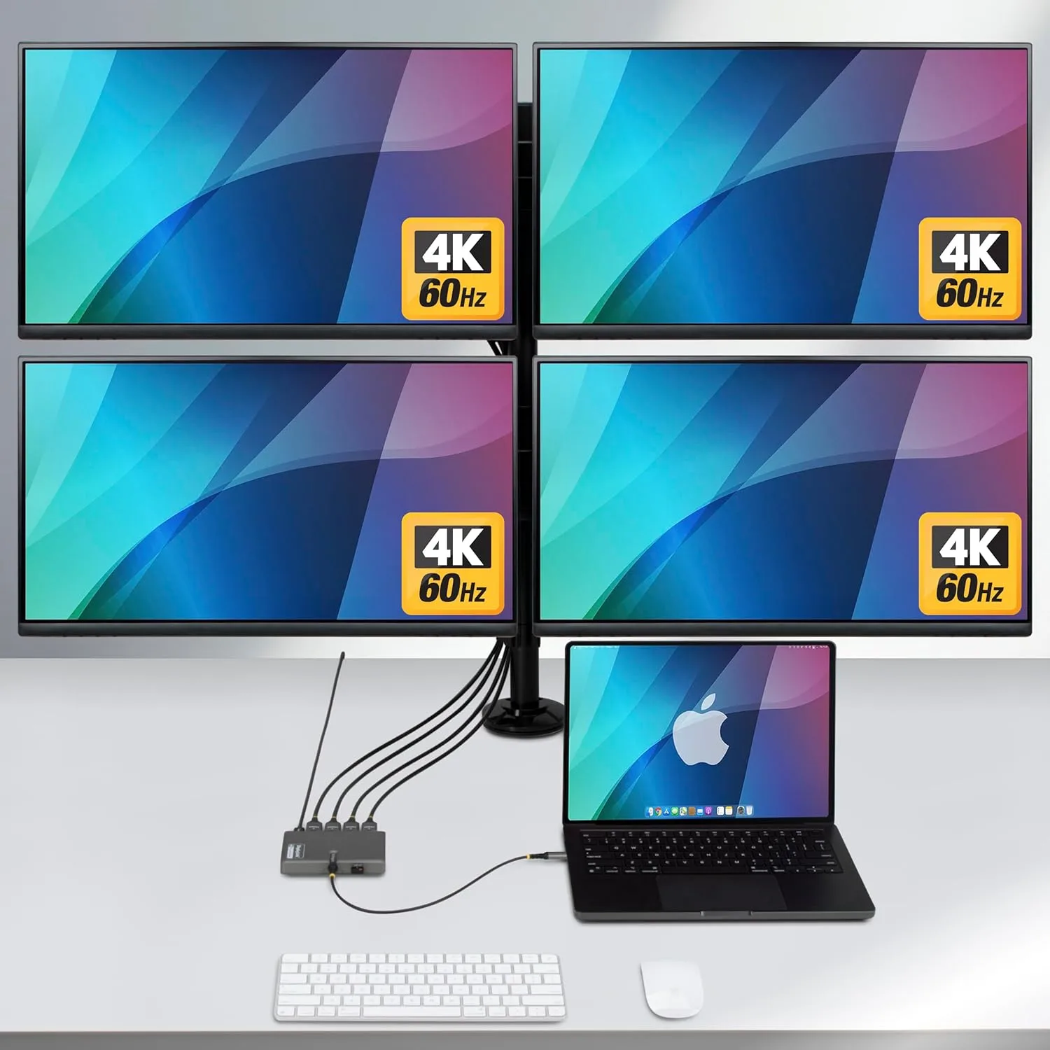 StarTech USB-C to Quad HDMI 4K60 Workstation Dock - 140W PD