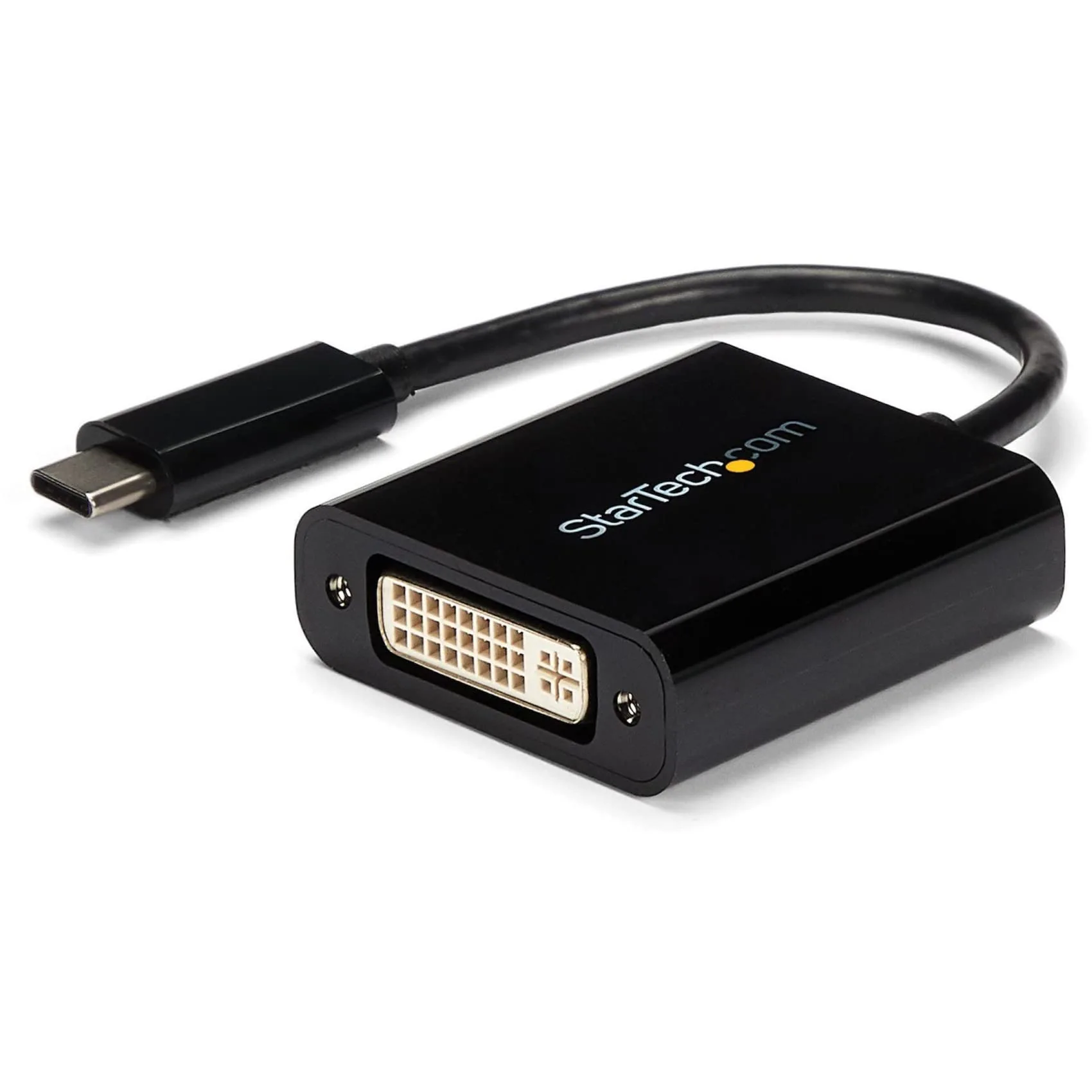 StarTech.com USB C to DVI Adapter - Black - 1920x1200 - USB Type C Video Converter for Your DVI D Display/Monitor/Projector