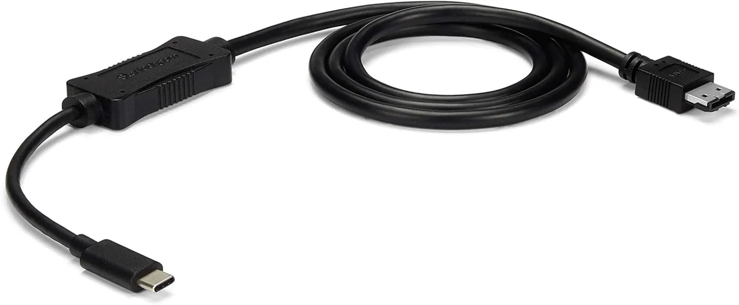 StarTech.com USB C to eSATA Cable - 3 ft / 1m - 5Gbp - for HDD/SSD/ODD - External Hard Drive Adapter