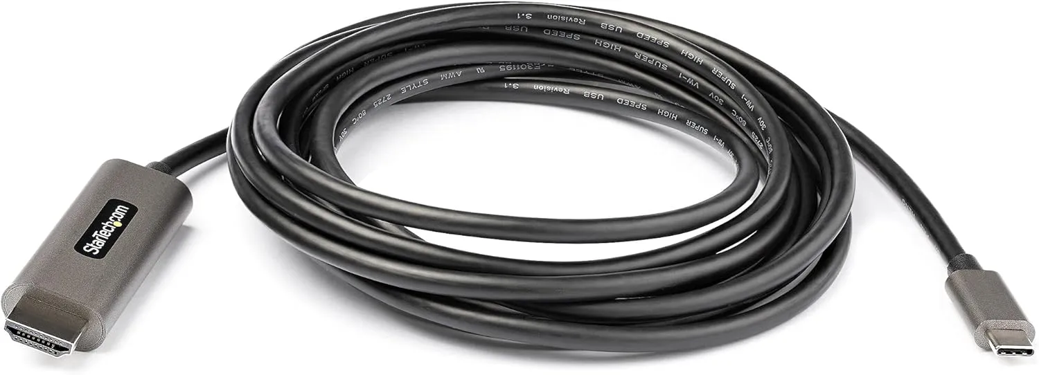 StarTech.com USB-C to HDMI Cable — USB Type-C to HDMI 2.0b, 4K 60Hz HDR10