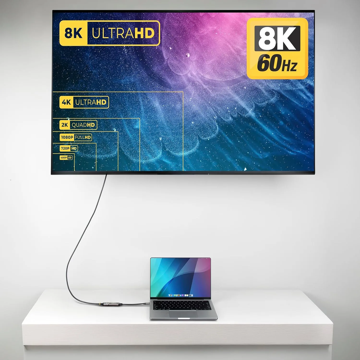 StarTech.com USB-C to HDMI Adapter, 8K 60Hz / 4K 120Hz, Thunderbolt / USB4 Compatible
