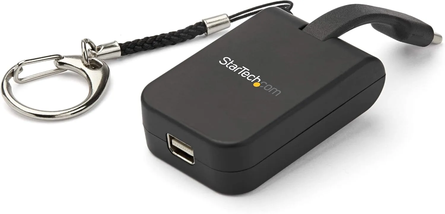 StarTech.com Compact USB C to Mini DisplayPort Adapter - 8K 60Hz/4K USB-C to mDP 1.4 Video Converter withKeychain Ring