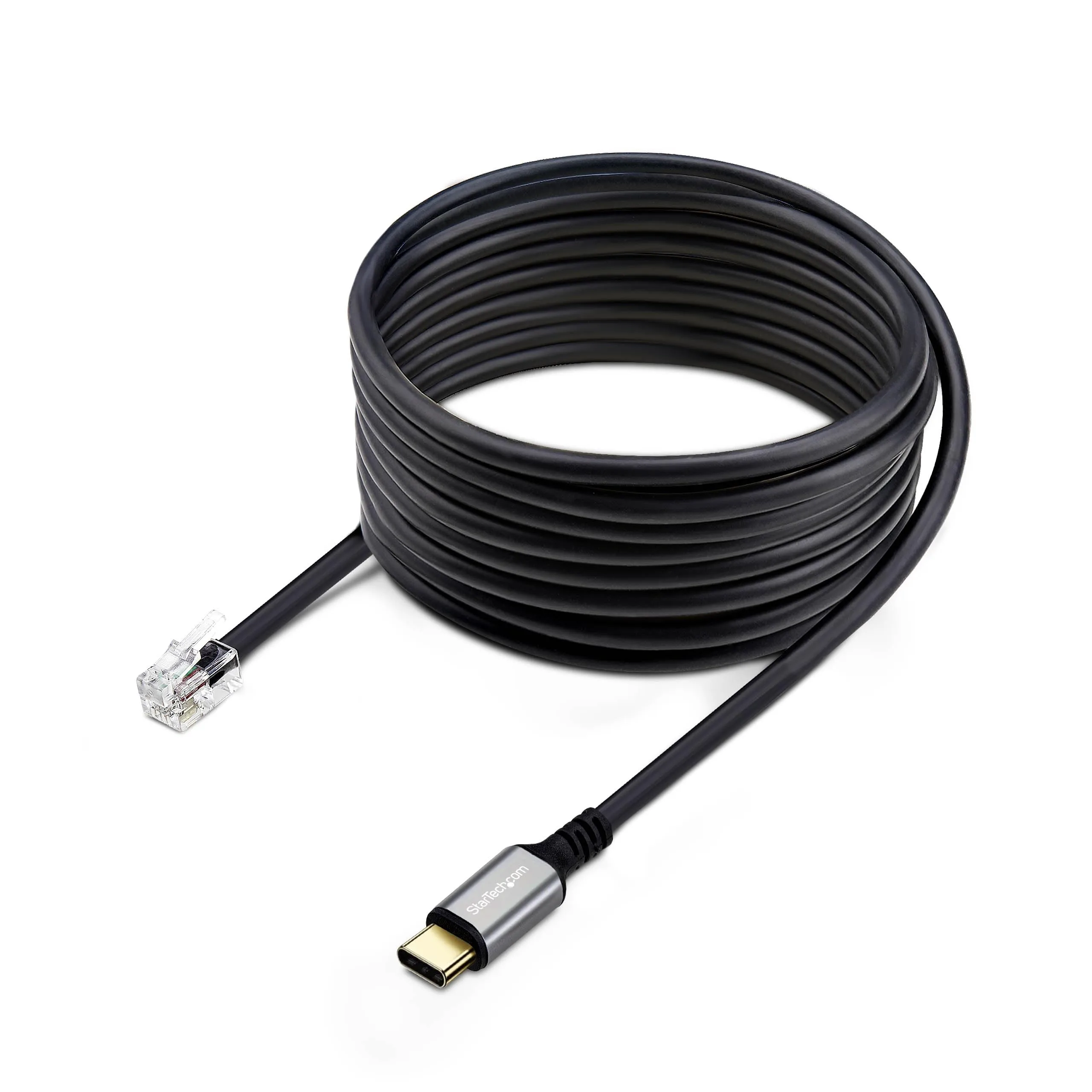 StarTech.com USB-C to RJ9 Adapter for Office Phone Handset or Wired/Wireless Headset, Use Landline Hardware, 6ft (1.8m) Cable