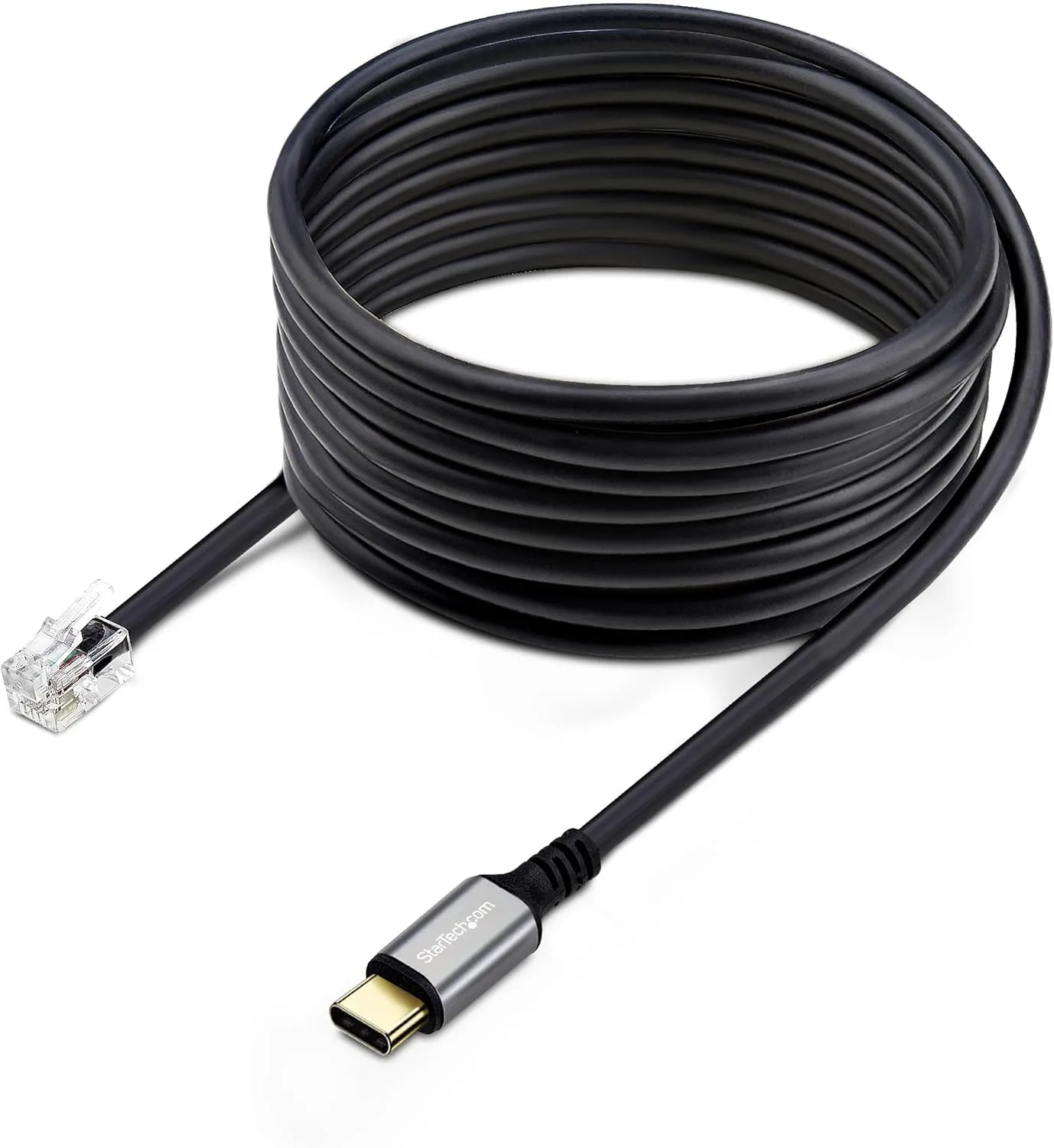 StarTech.com USB-C to RJ9 Adapter for Office Phone Handset or Wired/Wireless Headset, Use Landline Hardware, 6ft (1.8m) Cable