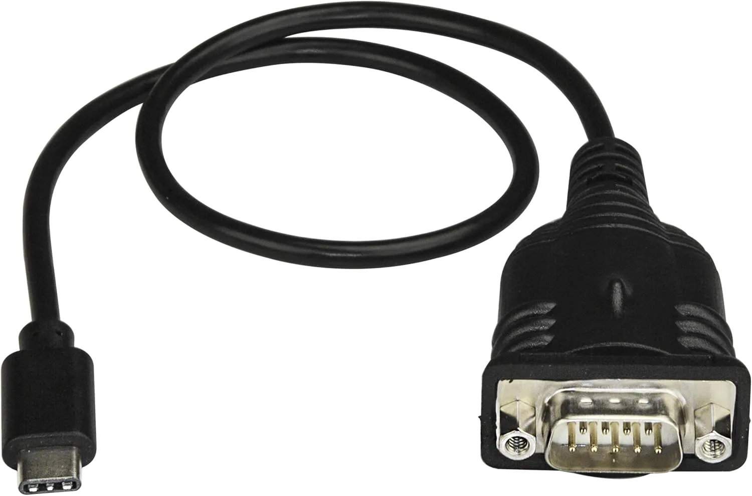 StarTech.com USB C to Serial Adapter Cable 16" (40cm) - USB Type C to RS232 (DB9) Converter Cable