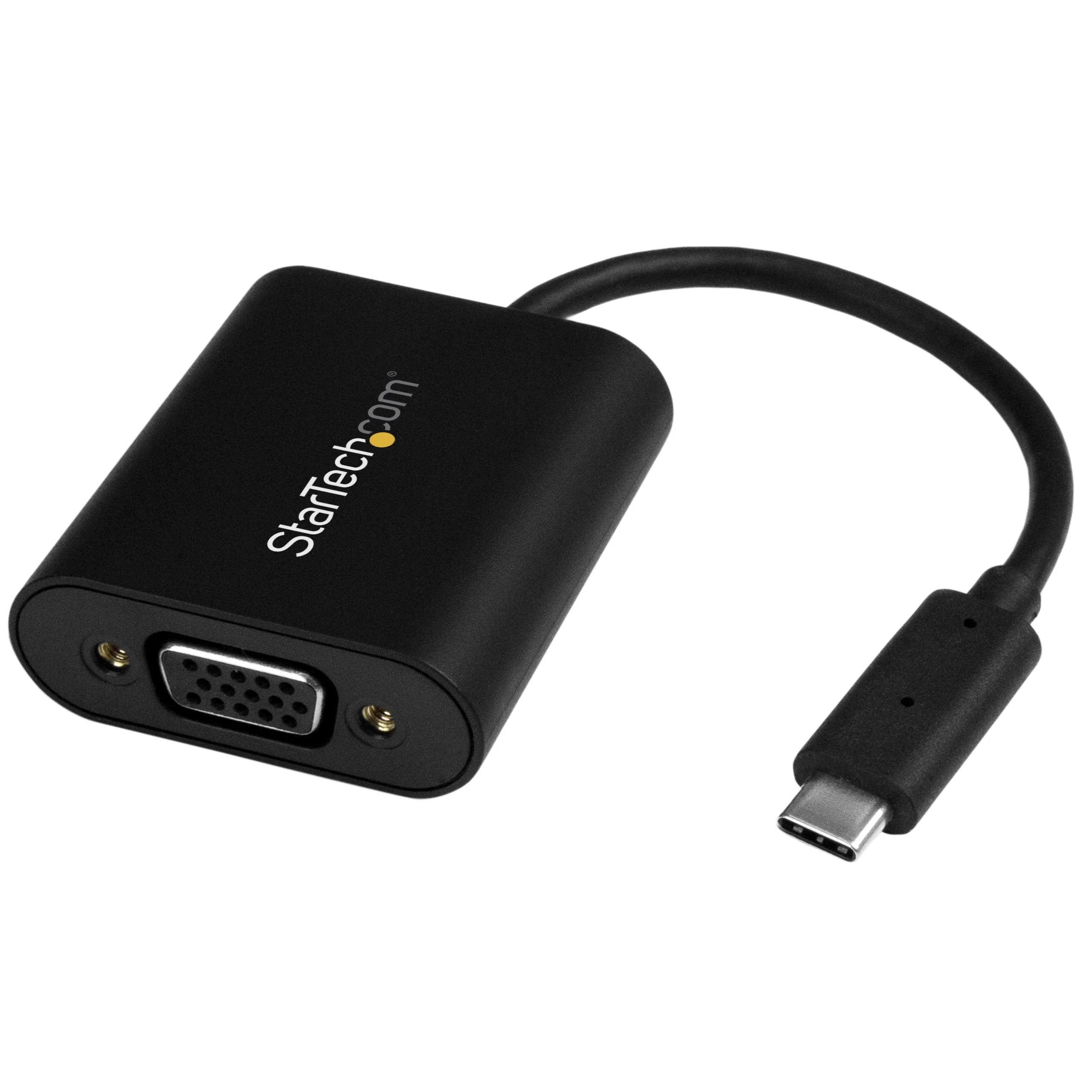 StarTech.com USB-C to VGA Adapter - 1920x1200 - USB C Adapter - USB Type C to VGA Monitor / Projector Adapter , TAA (CDP2VGASA)