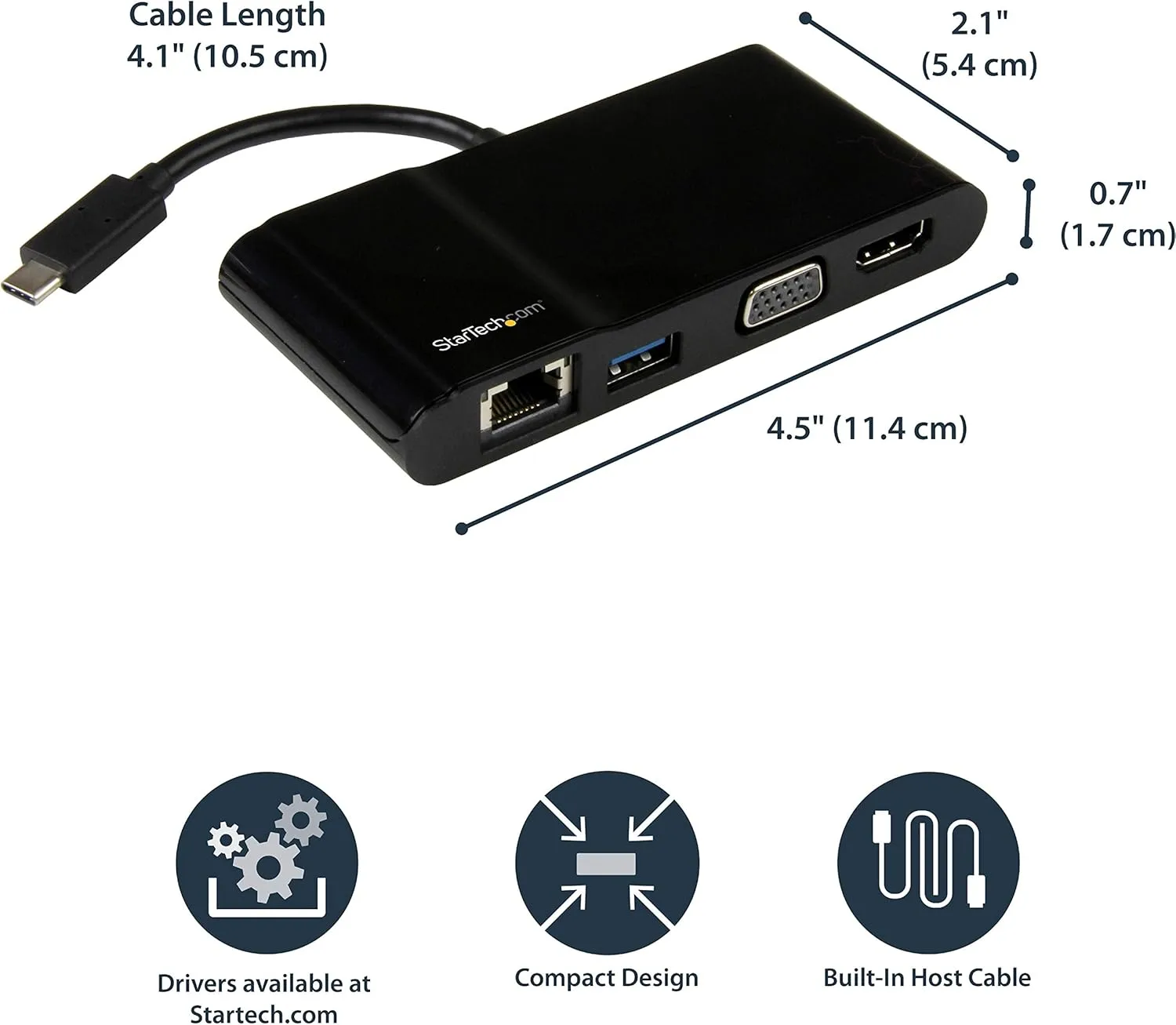 STARTECH USB Flash Drive and USB-C Multiport Adapter