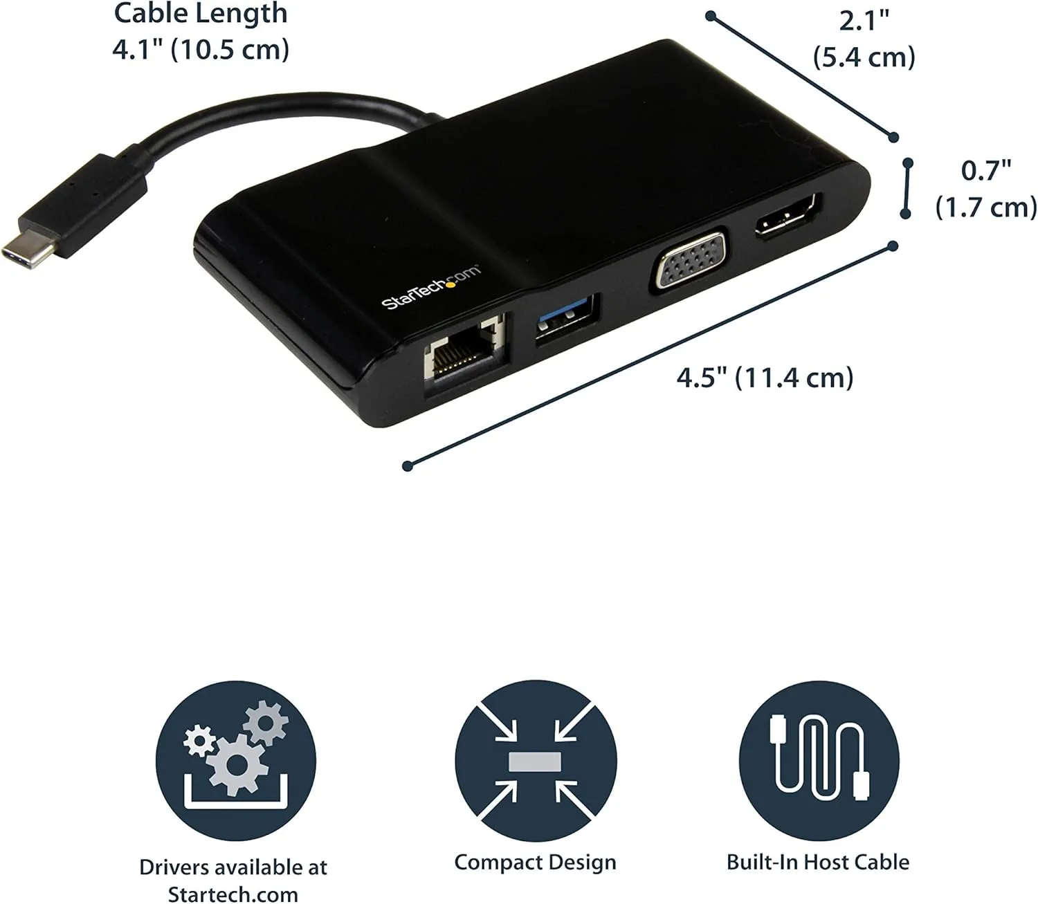STARTECH USB Flash Drive and USB-C Multiport Adapter