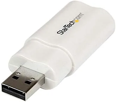 StarTech.com USB to Stereo Audio Adapter Converter - USB stereo Adapter - USB External sound Card - Laptop sound Card , TAA (ICUSBAUDIO)
