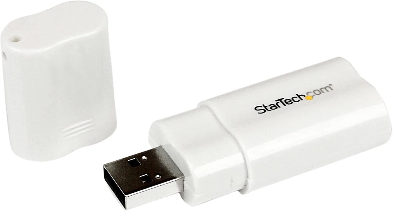 StarTech.com USB to Stereo Audio Adapter Converter - USB stereo Adapter - USB External sound Card - Laptop sound Card , TAA (ICUSBAUDIO)