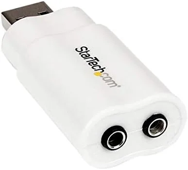 StarTech.com USB to Stereo Audio Adapter Converter - USB stereo Adapter - USB External sound Card - Laptop sound Card , TAA (ICUSBAUDIO)