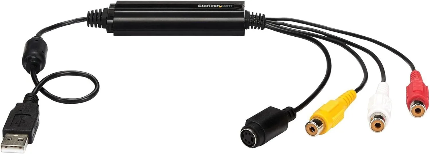 StarTech.com USB Video Capture Adapter Cable - S-Video/Composite to USB 2.0 SD Video Capture Device Cable - Twain Support