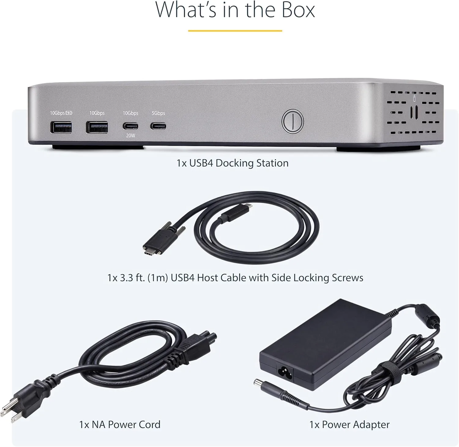 StarTech.com USB-C Docking Station (10-in-1, USB4), Up to 100W Charging for Laptop, 40Gbps Data Transfer, 2.5Gb Ethernet