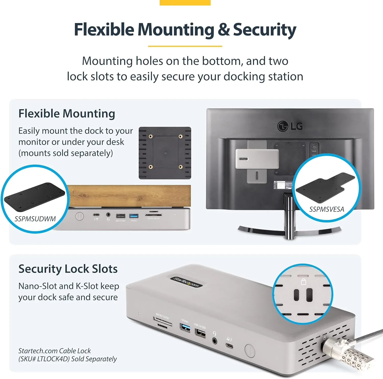 StarTech.com Universal USB-C and Thunderbolt Docking Station