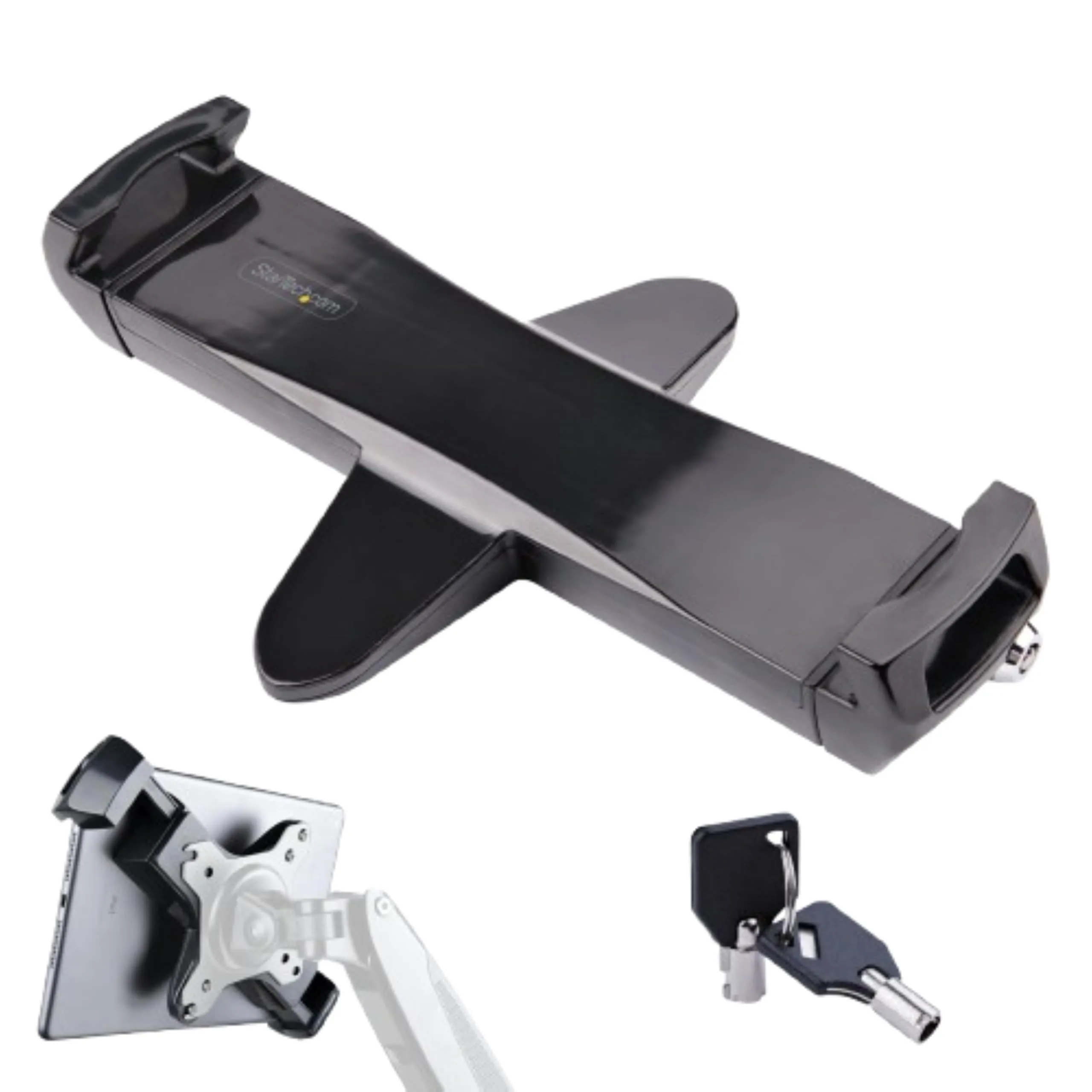 StarTech.com VESA Mount Adapter for Tablets 7.9 to 12.5in - Up to 2kg (4.4lb) - 75x75/100x100 VESA Patterns - Universal Anti-Theft Tablet VESA Mount Clamp - Secure Tablet Mount (Tablet-VESA-Adapter)