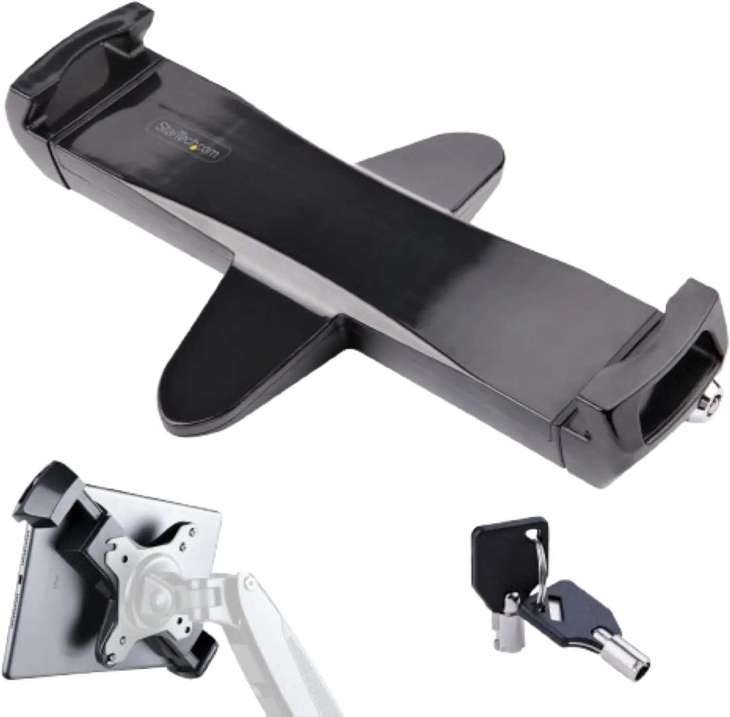 StarTech.com VESA Mount Adapter for Tablets 7.9 to 12.5in - Up to 2kg (4.4lb) - 75x75/100x100 VESA Patterns - Universal Anti-Theft Tablet VESA Mount Clamp - Secure Tablet Mount (Tablet-VESA-Adapter)