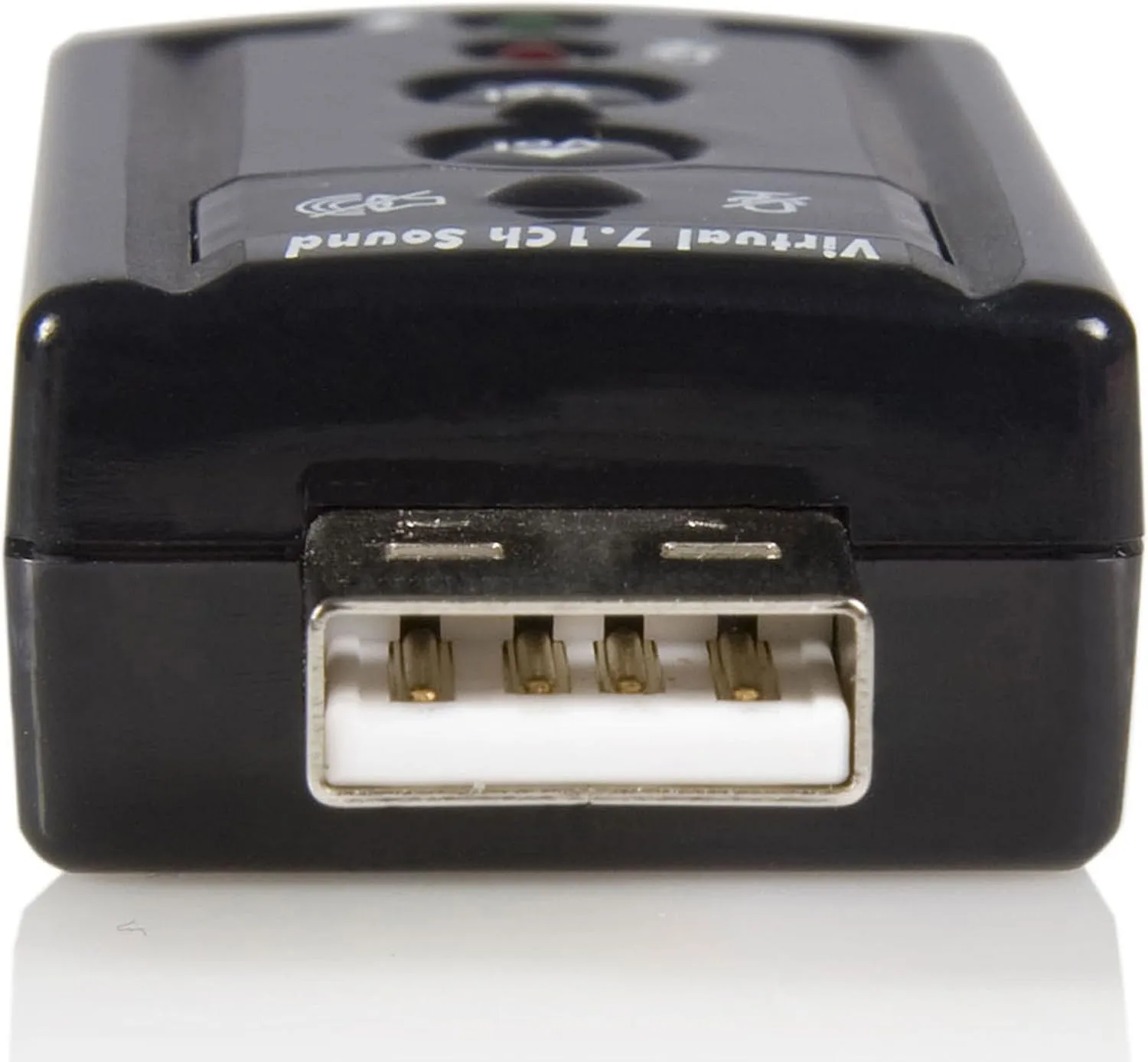 StarTech.com Virtual 7.1 USB Stereo Audio Adapter External Sound Card - Sound card - stereo - USB 2.0 - ICUSBAUDIO7,Black